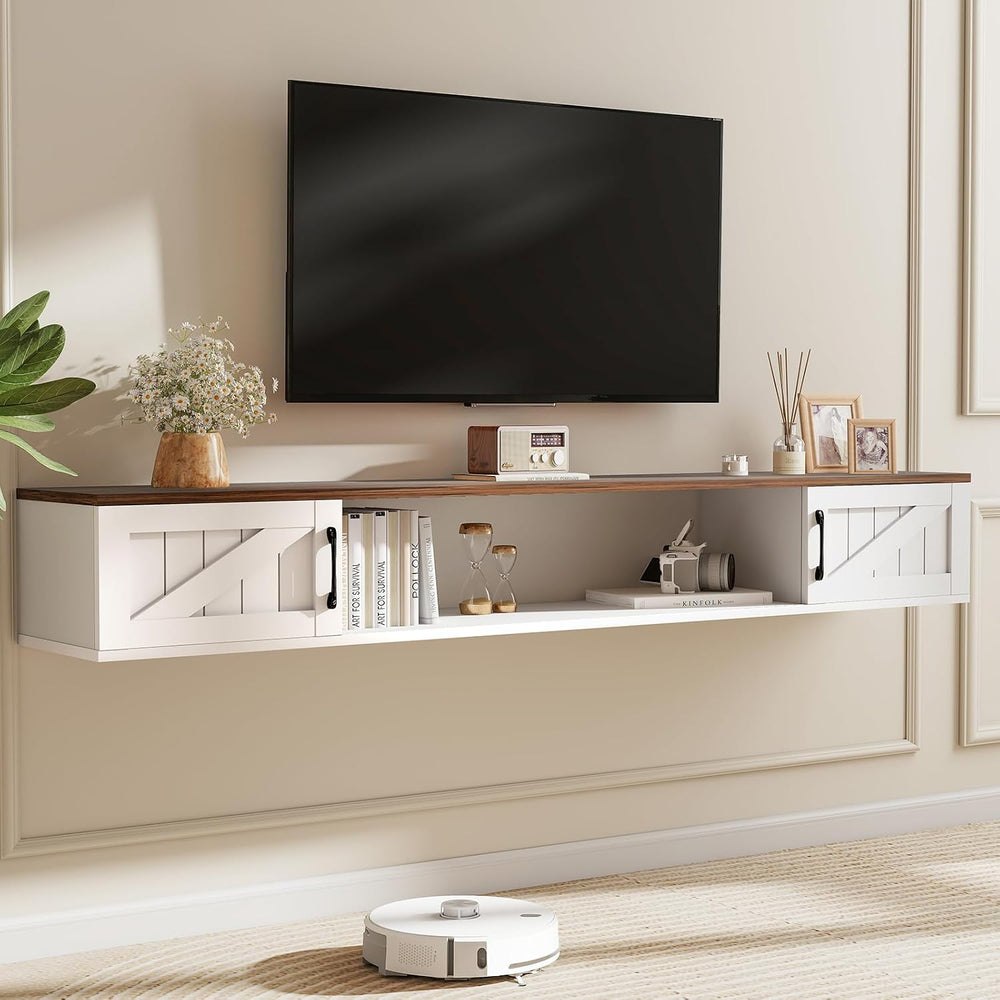 70" Floating TV Stand Wall Mounted with Storage for TVs Up to 80"