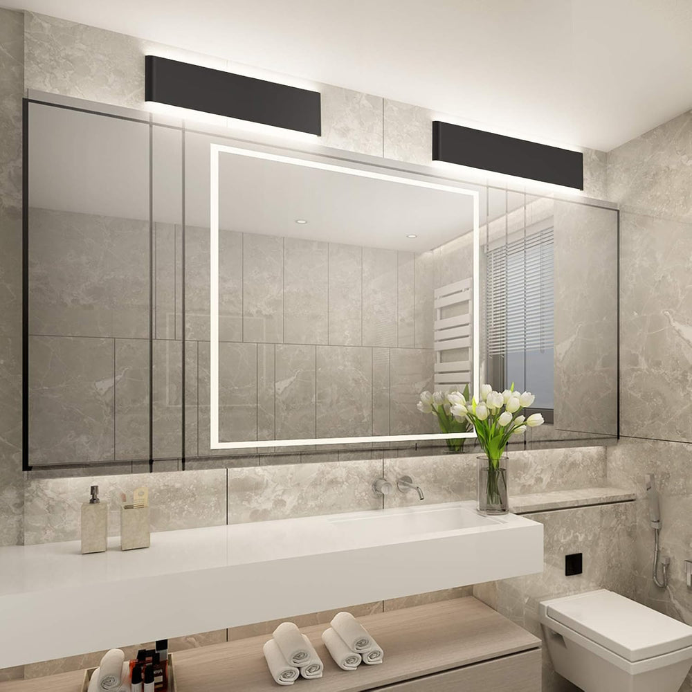 Aipsun 24" Modern Vanity Light Black Bathroom Light Fixture Over Mirror