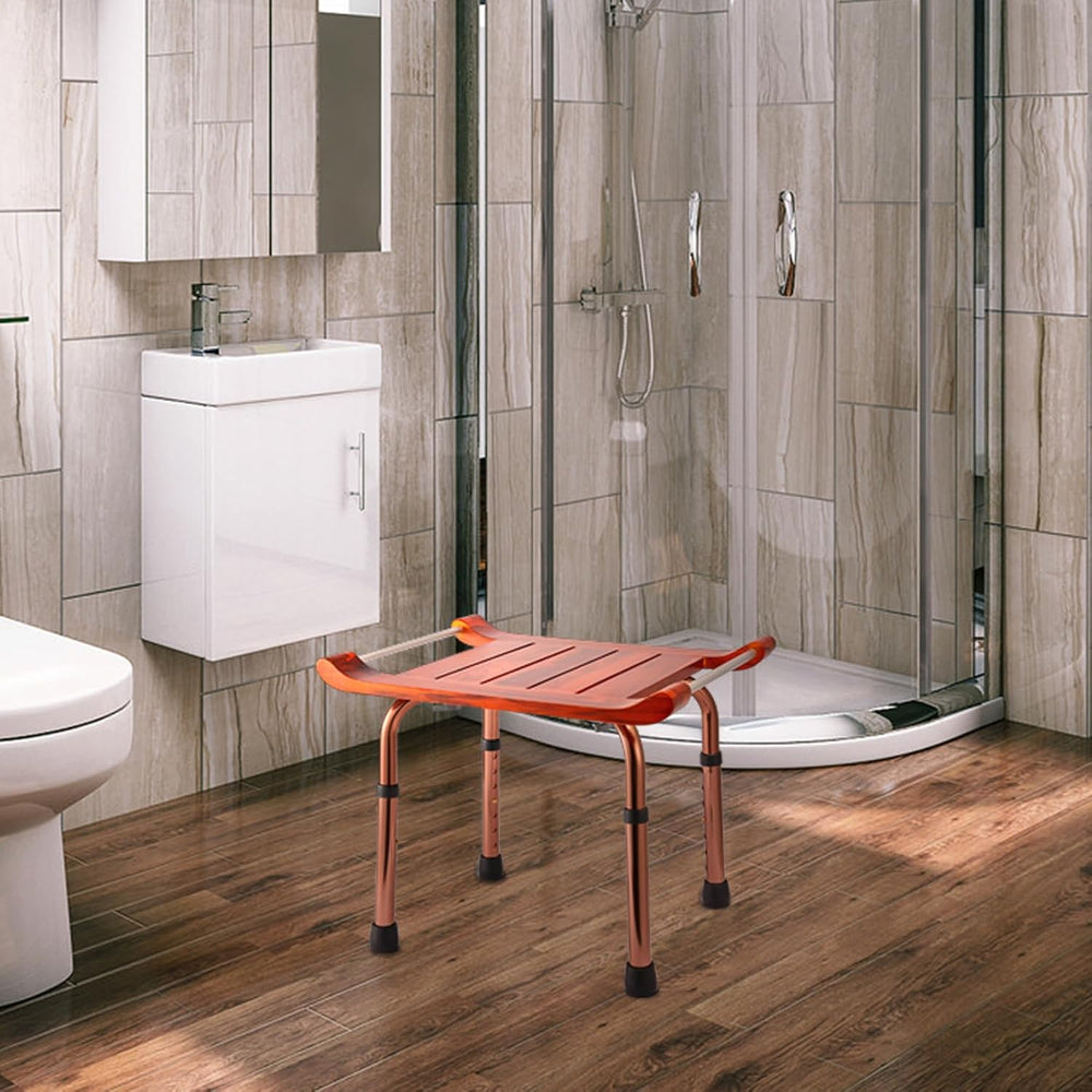 Teak Shower Bench Stool Chair Seat for Inside Shower Bath Sauna, for Elderly ...