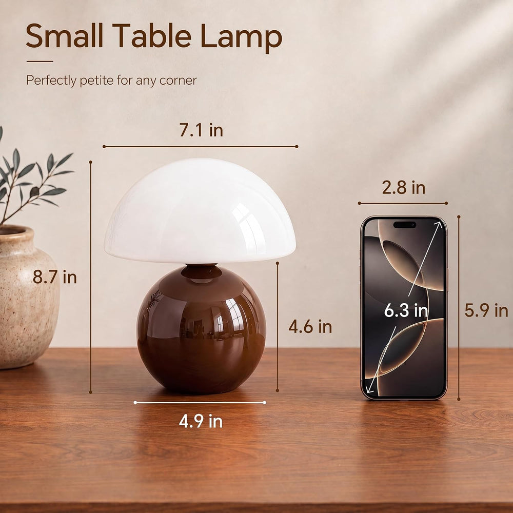 Dawnwake Mushroom Lamp Table Lamp for Bedroom-Small Desk Table Lamps,Coffee