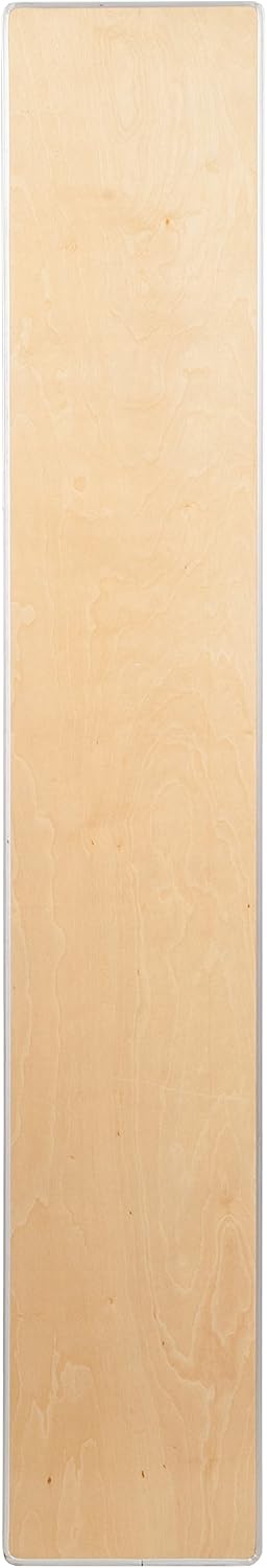EMMA + OLIVER 72" x 12" x 12" Birchwood Bar Top Riser with Silver Leg
