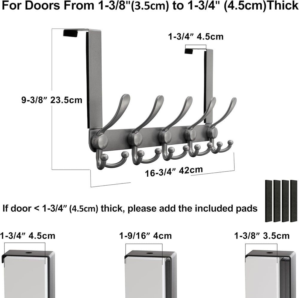 Dseap Over Door Hook 2.0 - Upgraded Version - Simple-Assembly, Strong, Heavy-...