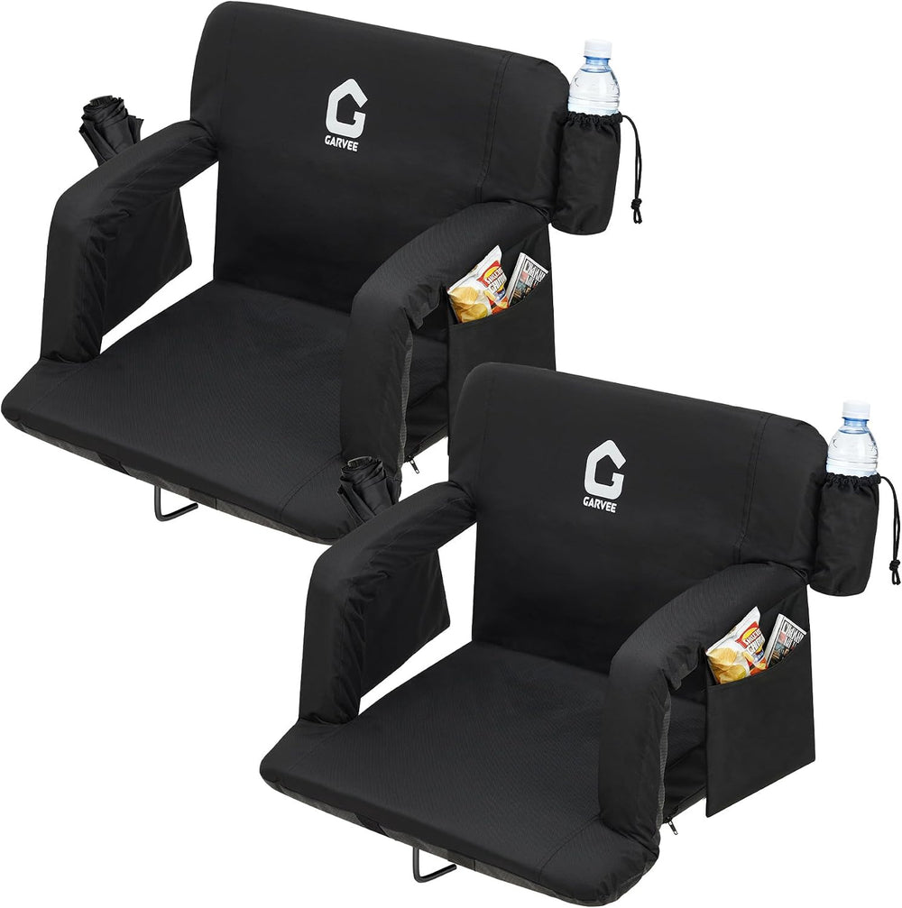 Garvee Stadium Seats with Back Support and Padded Cushion - Extra Wide Bleach...