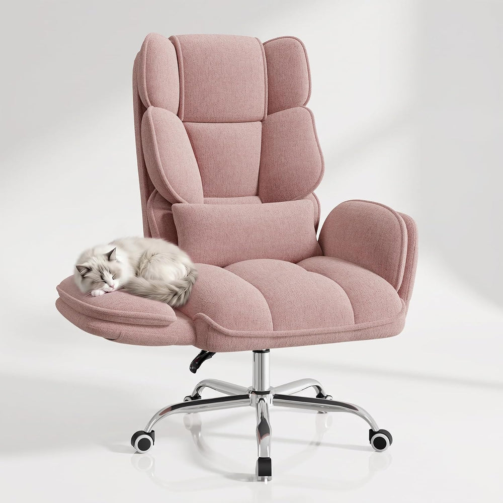 Big and Tall Office Chair, Flip Armrests with Side Pockets, Comfy Criss Cross...