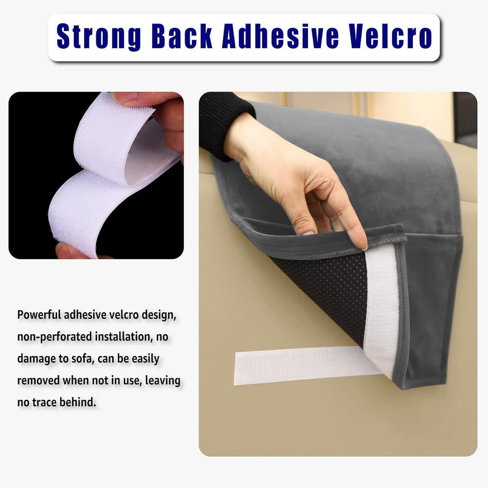 Adjustable Headrest Pillow for Recliners and Armchairs - Non-Slip Velvet Cush...