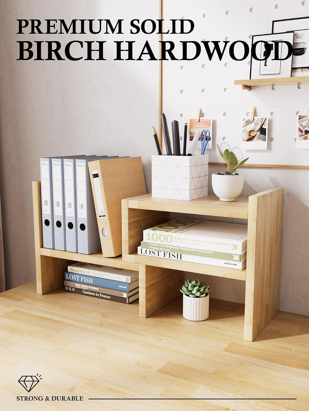 1FT Butcher Block Countertop – 12″ x 25″ x 1.5″ Solid Birch Wood Table Top