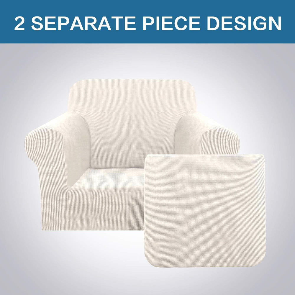 H.VERSAILTEX 2-Pieces Armchair Cover Chair Slipcovers with Arms Furniture Pro...