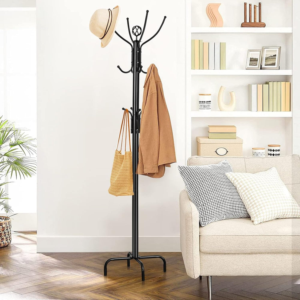Tangkula 78 Inch Freestanding Coat Rack, Black