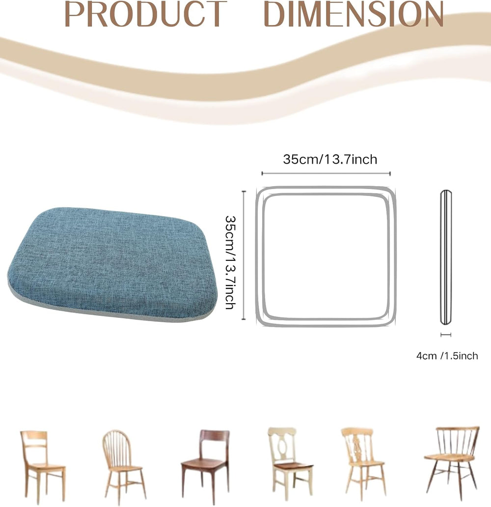High Resilience Memory Foam Chair Cushion 13"x13"x2" Set of 2 ...
