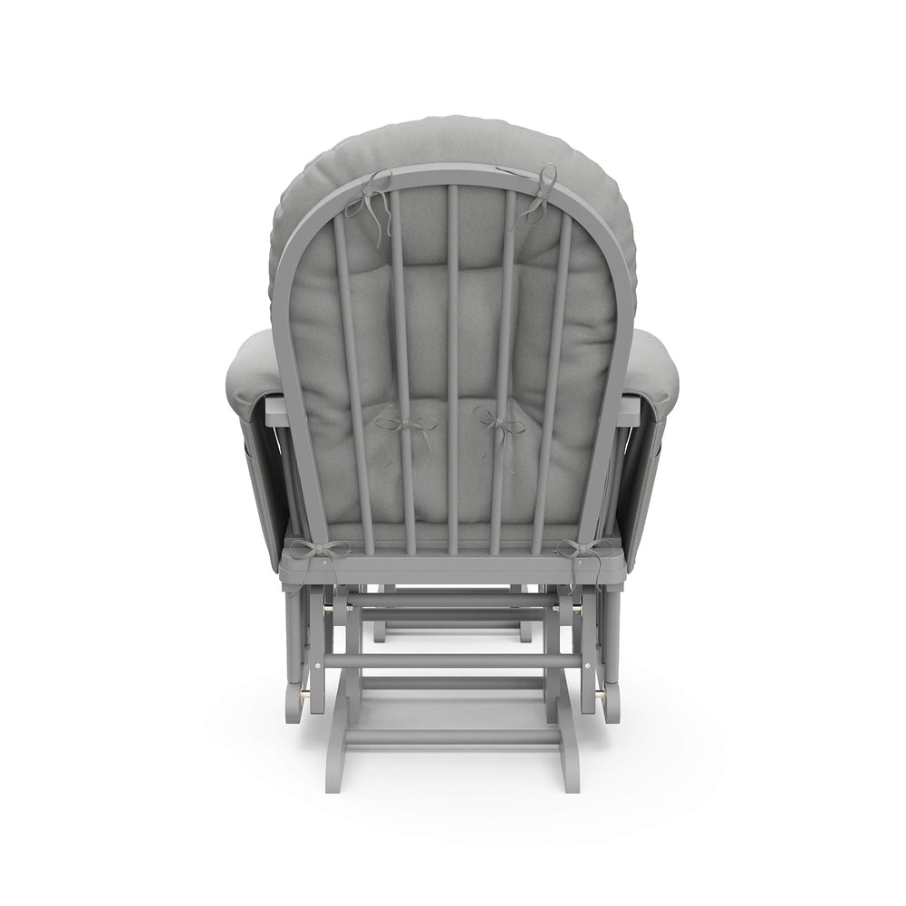 Storkcraft Premium Hoop Glider & Ottoman, Pebble Gray/Light Gray