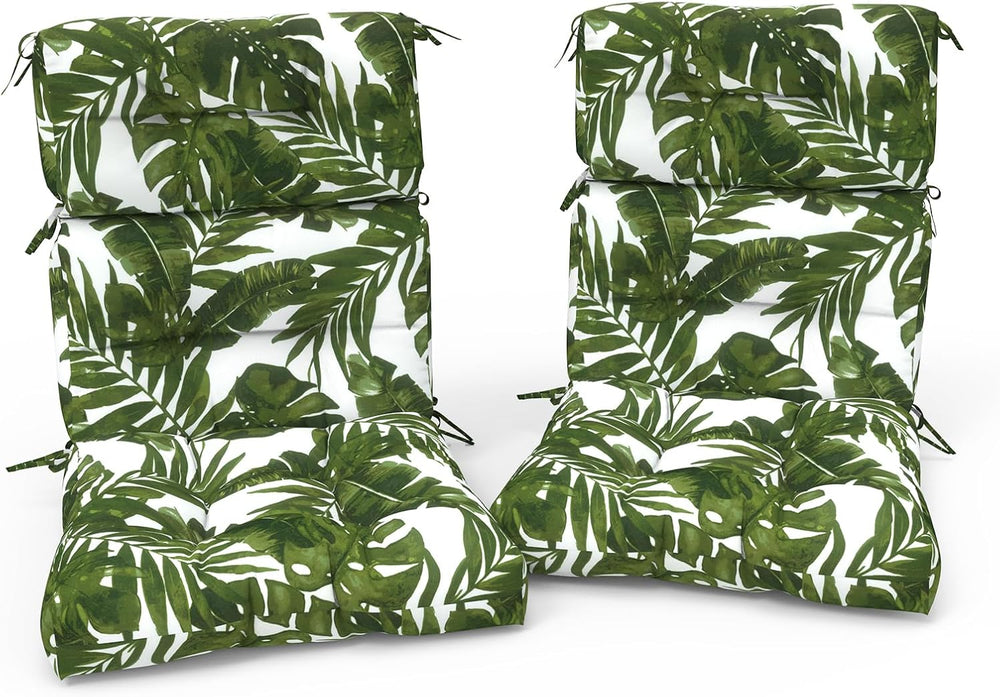 Outdoor High Back Patio Chair Cushions, Tufted Rocking Chair Cushions, Adiron...