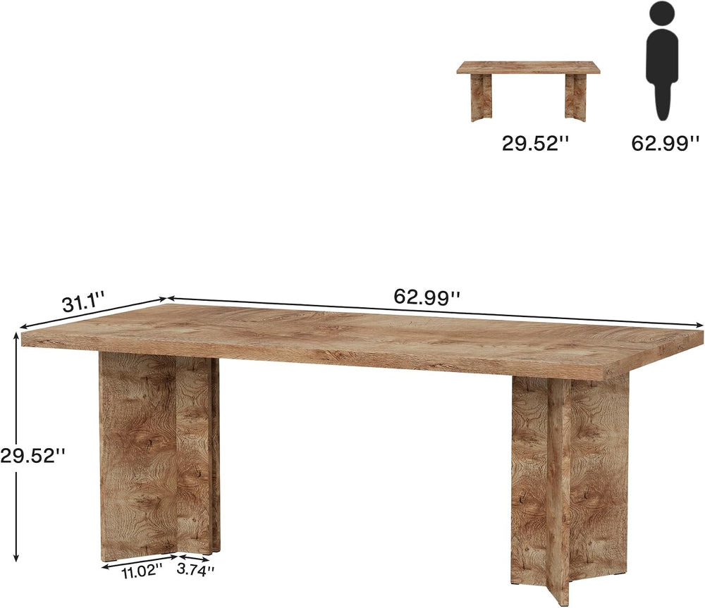 Tribesigns 63-inch Executive Desk, Vintage Home Office Computer Desk with Lar...