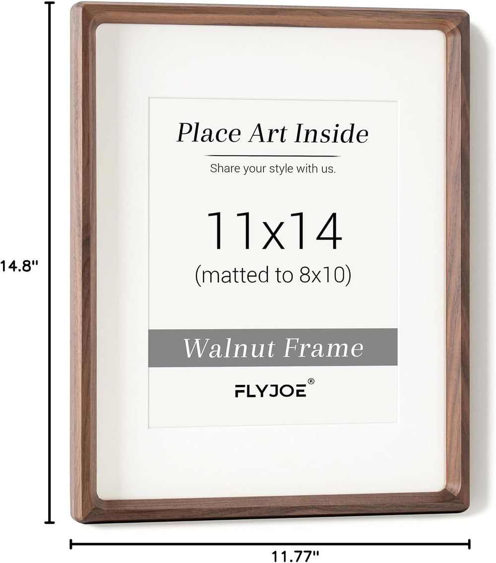Picture Frame, USA-Sourced Hardwood Photo Frame, Walnut, 11x14