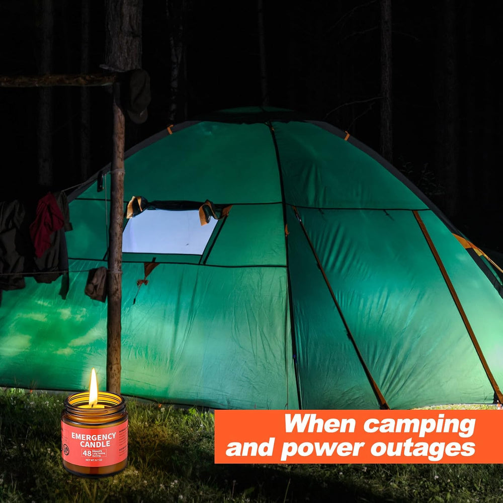 Chuarry 6 Pack Emergency Candles Long Burning 48 Hours Power Outage