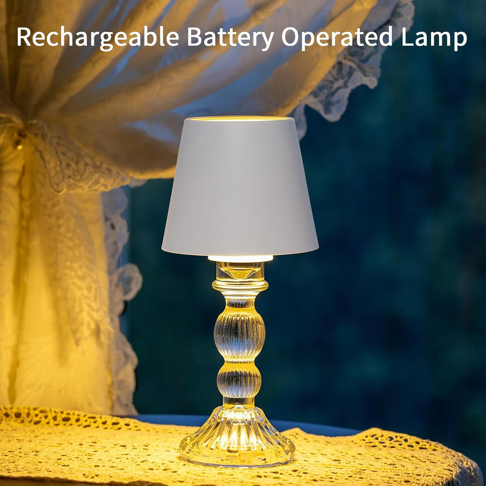MJ PREMIER Small Rechargeable Lamp, Wireless Lamp, Battery Operated Lamps