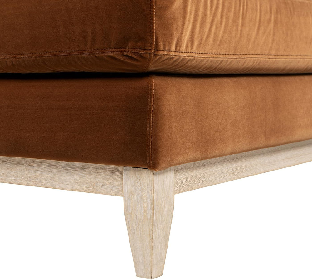 Jennifer Taylor Home Knox 65" Modern Farmhouse Chaise Lounge Chair, Burn...