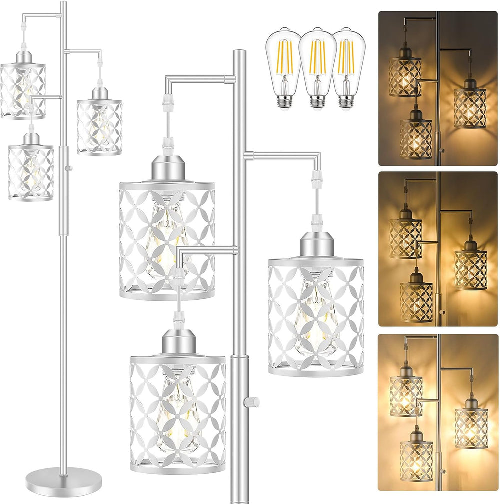 72" Modern Tree Floor Lamp, Dimmable Minimalist Tall Standing Lamp with ...