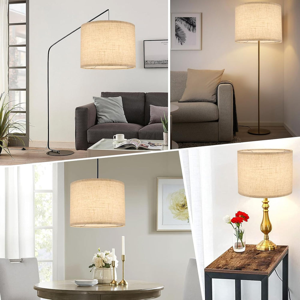 Beige Lamp Shade, Large Drum Lampshade 13''Top X 13'' Bottom ...