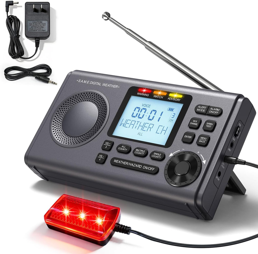 RunningSnail NOAA Weather Radio with 80+Emergency Alerts, 23 S.A.M.E Localize...