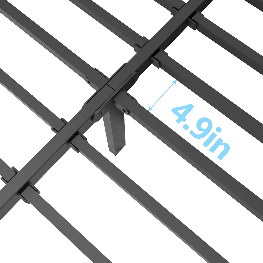 FUIOBYVV 14 Inch California King Metal Bed Frame with Mattress Retainer