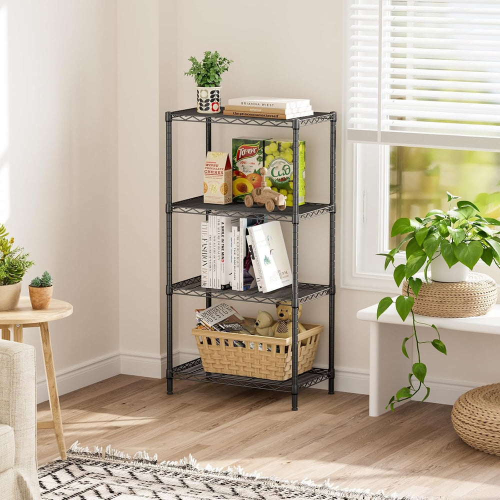 SINGAYE 4 Metal Shelves Wire Shelving Storage Shelf Adjustable Unit Pantry