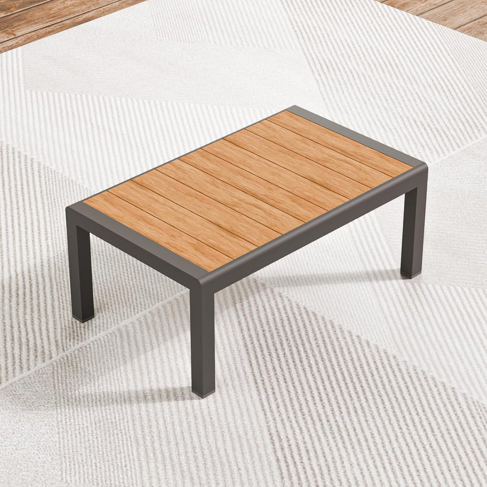 ZANDOR Aluminum Outdoor Patio Furniture - Outdoor Coffee Table, All-Weather M...
