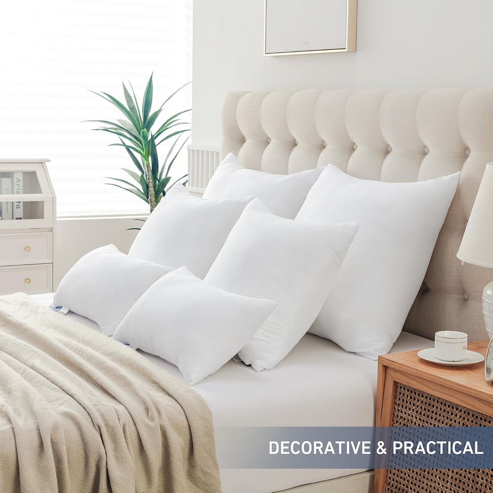 Leeden 12x20 Throw Pillow Inserts Set of 4, Lumbar Pillow Inserts for Couch