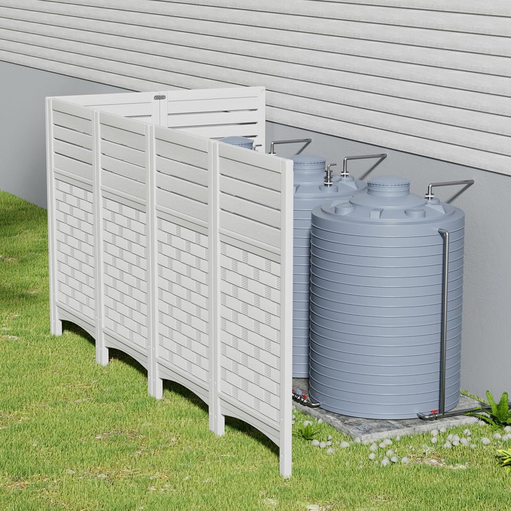 KINYING Air Conditioner Fence Privacy Screen,2 Panels Pool Equipment Trash Ca...