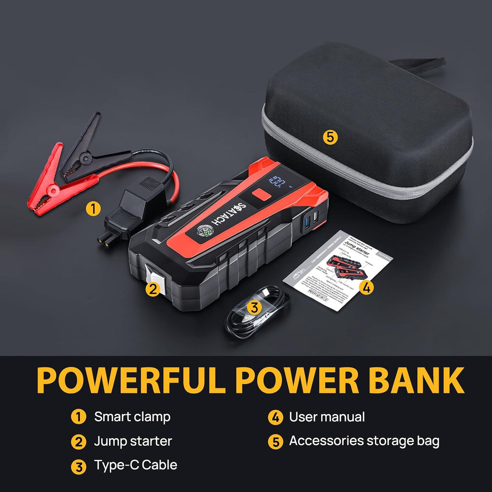 Scatach 3000A Car Battery Jump Starter,12V Jump Starter Battery Pack Portable...