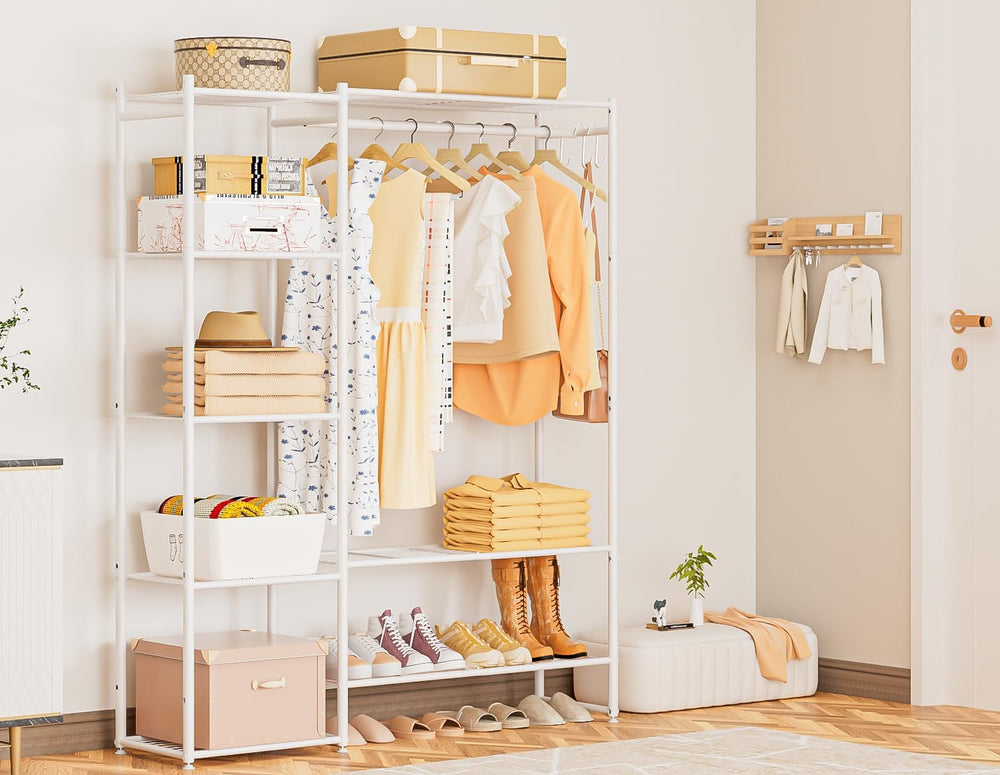 Neprock Clothing Racks for Hanging Clothes with Shelves, Portable Closet Syst...