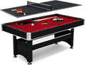 Hathaway Spartan Pool Table & Ping Pong Top Combo, 2-in-1 Game Table