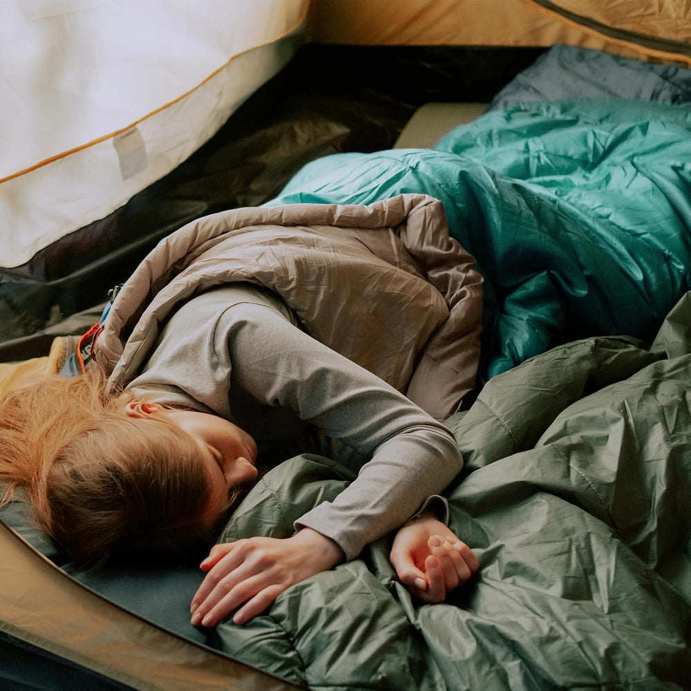 COVACURE Camping Blanket, Packable Down Alternative Outdoor Blanket 57X78'...