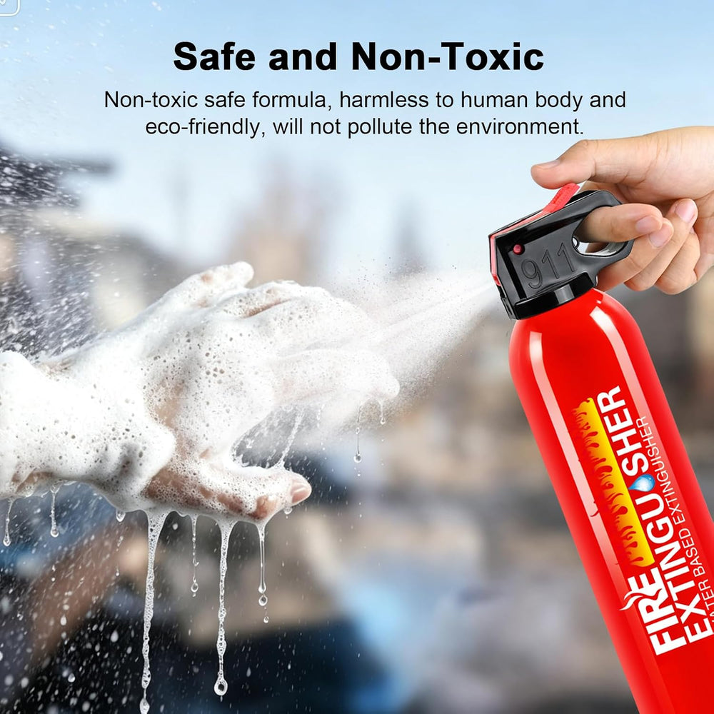 6 Pack Water-Based Fire Extinguishers Class A B C K With Wall Mount