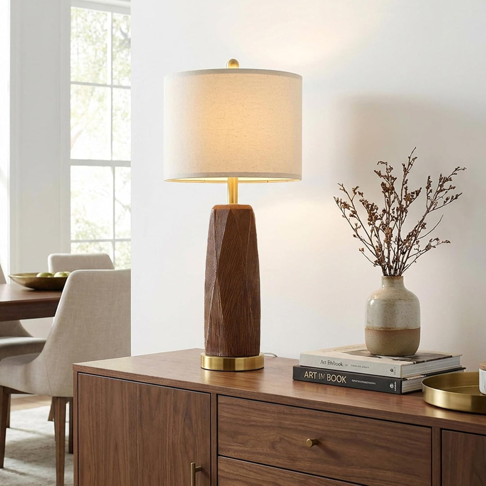 BOBOMOMO 27.5" Table Lamps Set of 2 with USB-A & USB-C Charging Port...