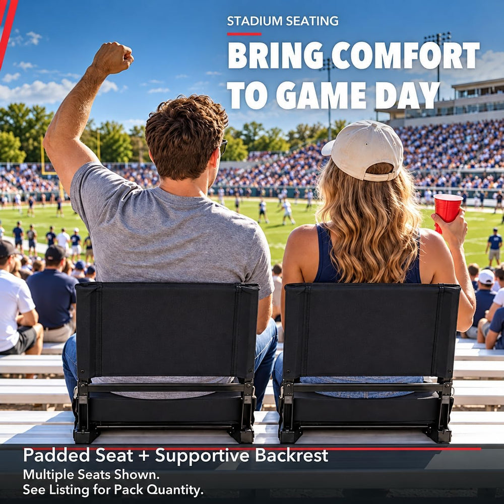 Stadium Seats with Back Support, Bleacher Seat with Back and Cushion