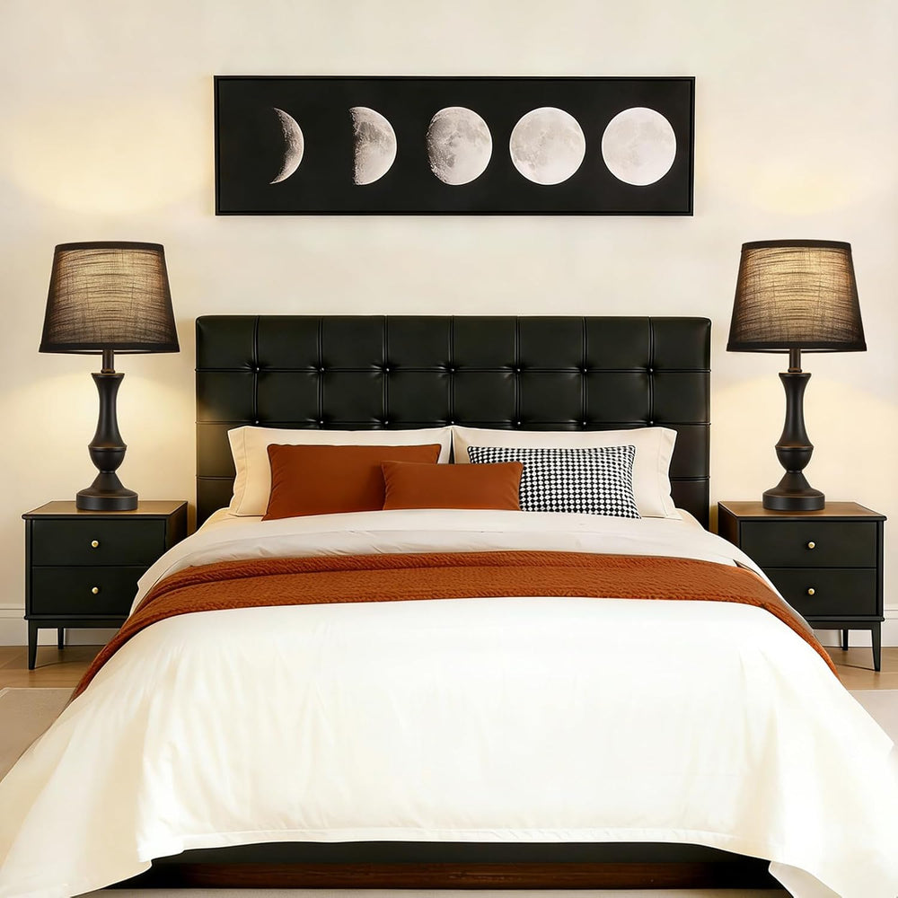 Table Lamp Set of 2, 19" Mordern Bedside Lamps for Living Room & Bed...
