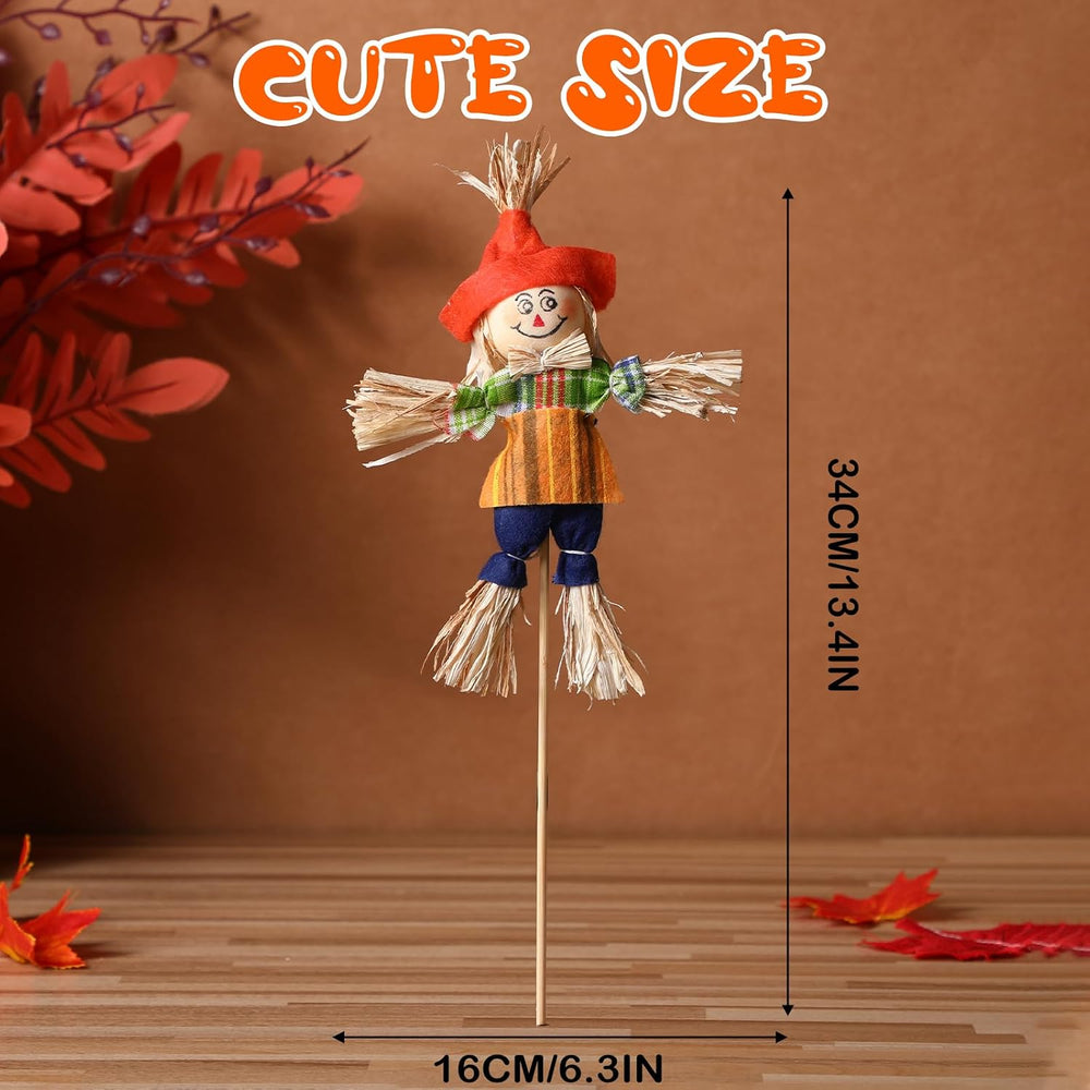 Jenaai 24 Pcs Fall Scarecrow Decorations Bulk 13.4 x 6.3 Inch