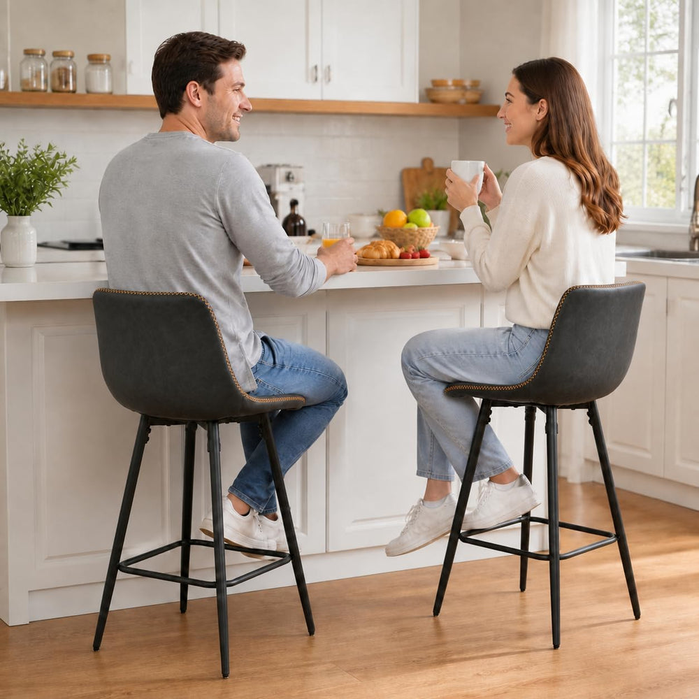 Garvee Bar Stools Set of 2, Counter Height Bar Stools