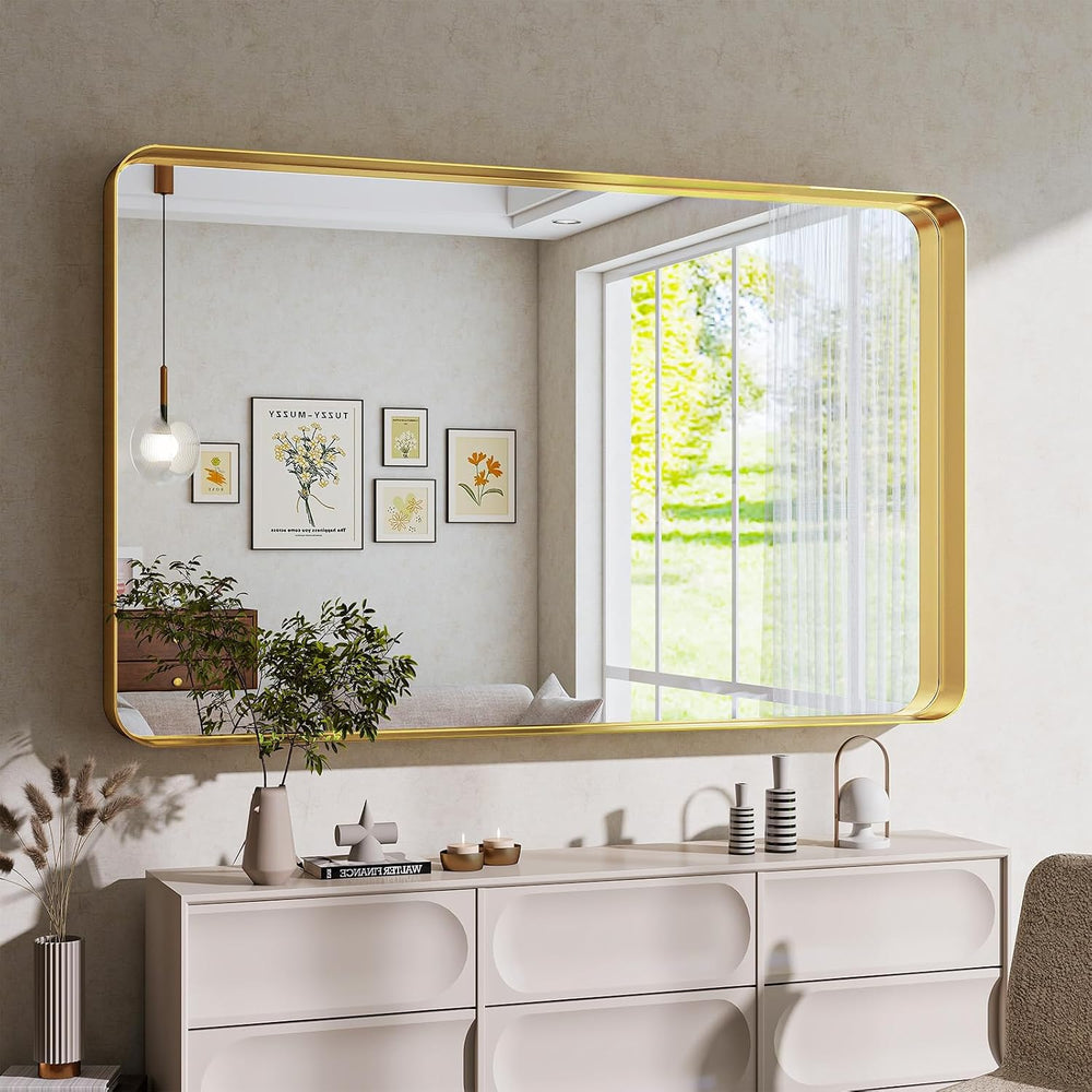Bathroom Mirrors for Over Sink 30 x 48 Inch Gold