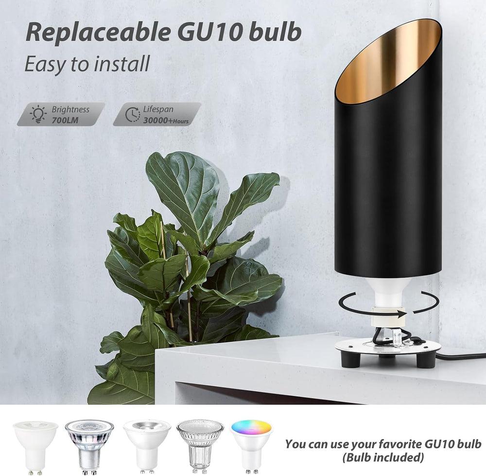 Uplighting Indoor, 7W Floor Can Lights with 2700K LED GU10 Bulbs