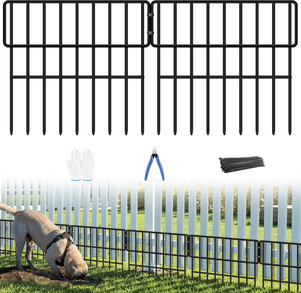 ULIOK 38 Panels Animal Barrier Fence, No Dig Fence 41.1ft(L) x12in(H), Garden...
