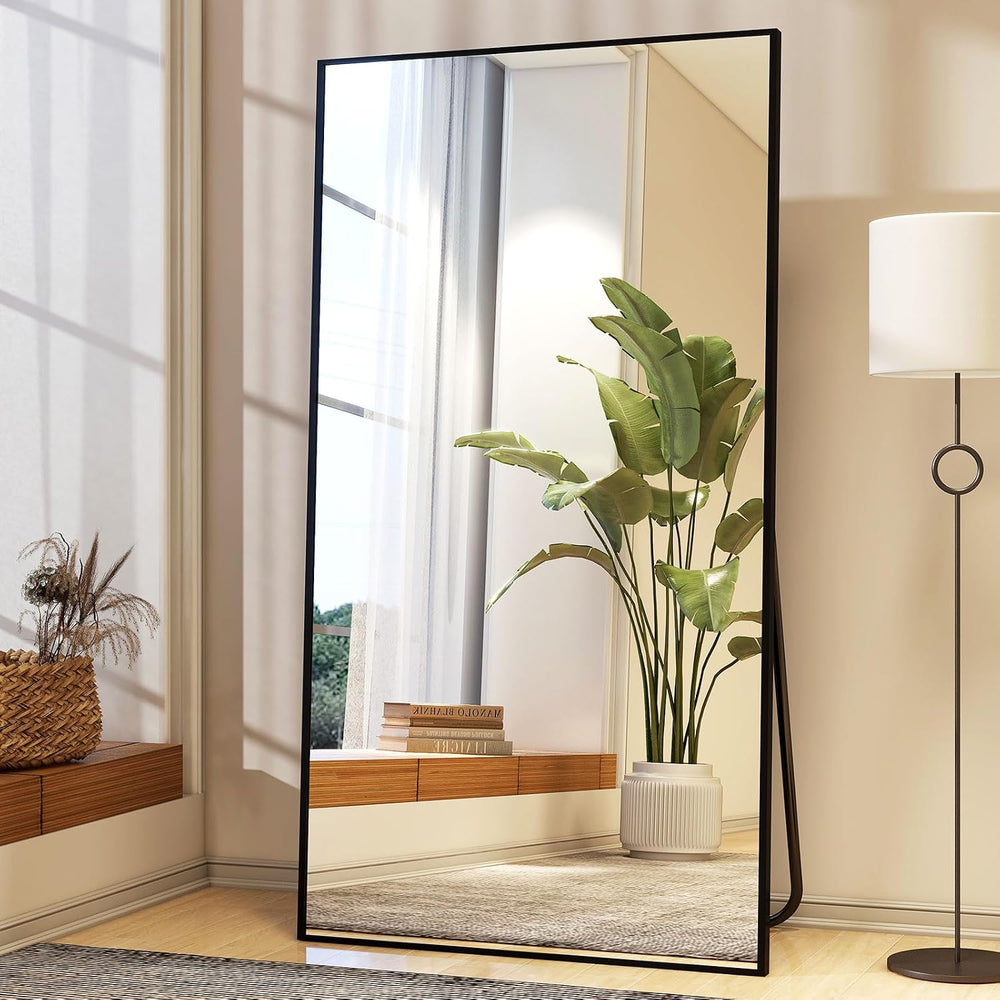 Easly 34"x76" Full Length Mirror with Stand, Large Rectangular Floo...