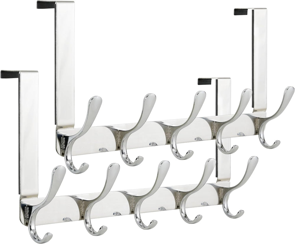 SKOLOO Over The Door Hook, Door Hanger Hooks for Hanging Clothes, Towels, Coa...