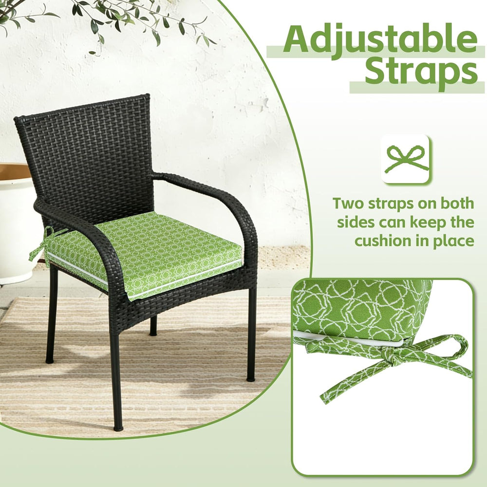 COZYVIDA Outdoor Chair Cushions Set of 4, 20"x20" Square Seat Pads ...