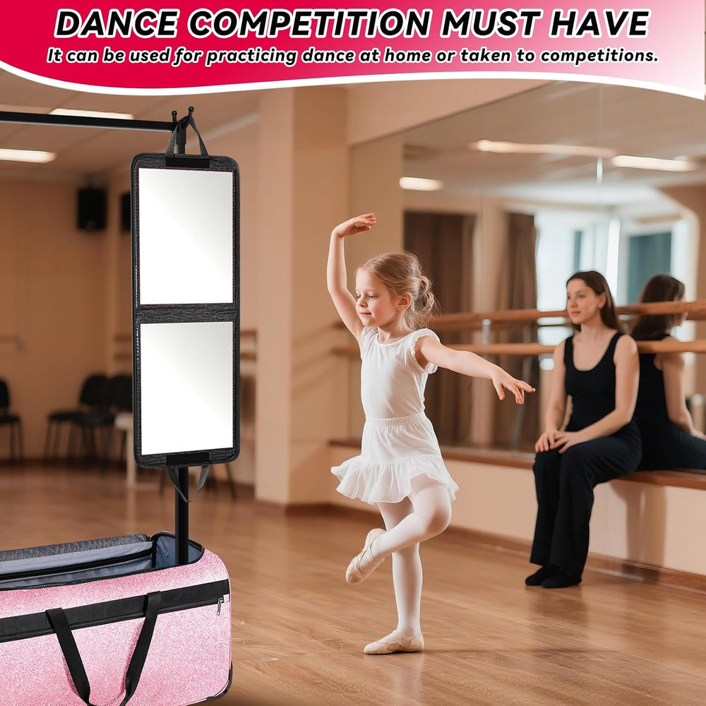 Omidel Foldable Portable Full Length Mirror for Dance, Camping & Travel