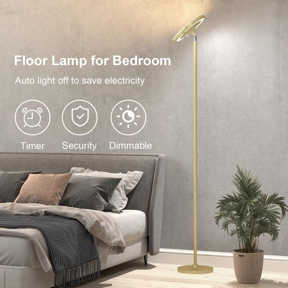 Keepsmile Gold Double Side Lighting Floor Lamp with Remote Smart App 36W