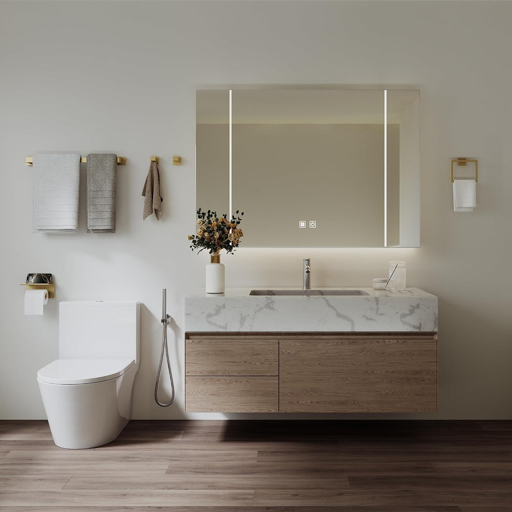 10-Piece 23.6 Inch Brushed Gold Bathroom Hardware Accessories Set
