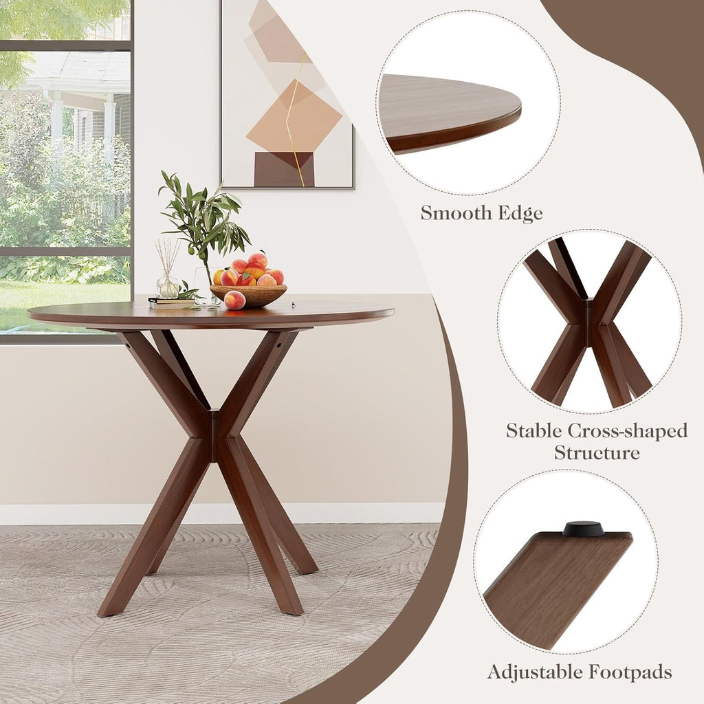 ergomaster 5-piece dining table set for 4, 36", side view