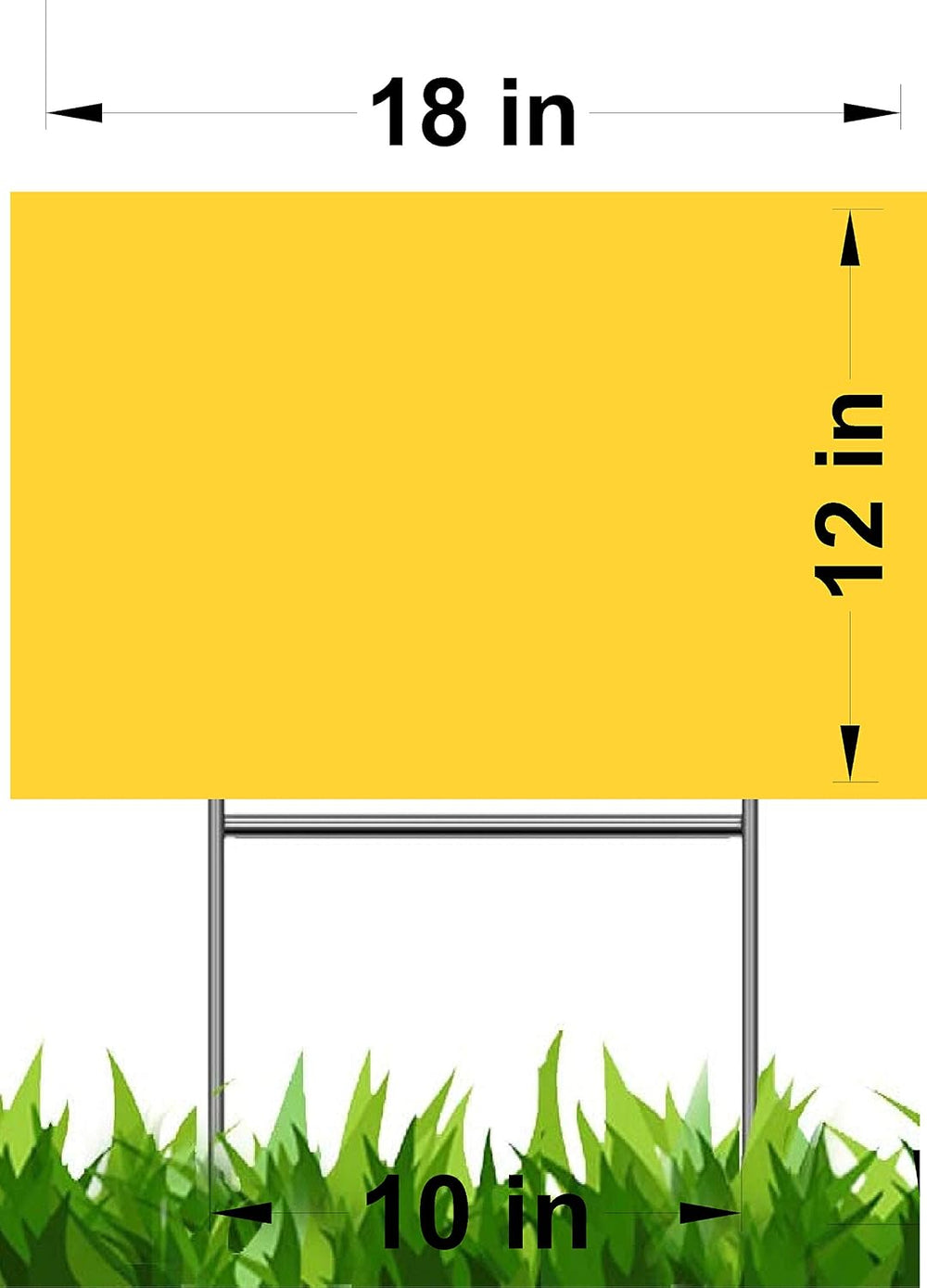 Yard Signs 10 Blank Signs (yellow) 12"x18" x 4 mm Corrugated Plasti...