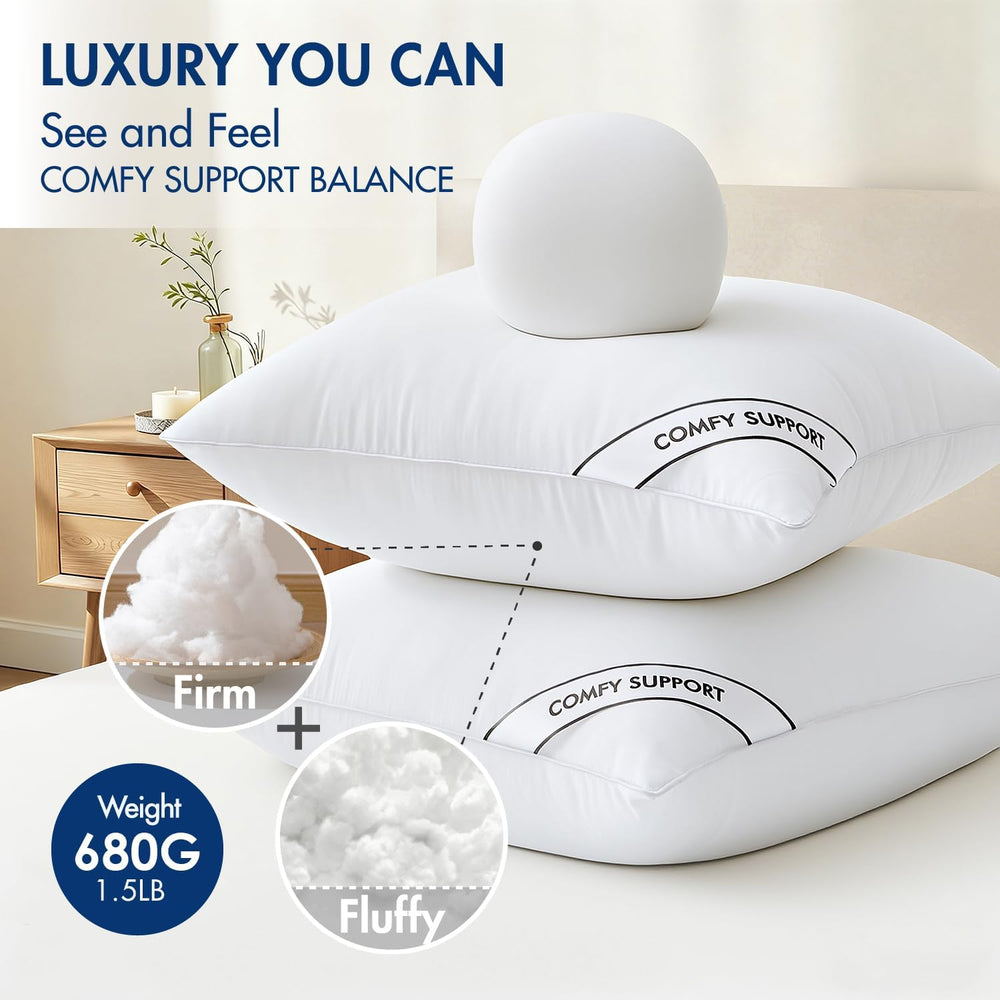 MIULEE 20x20 Pillows Inserts Pack of 4, Down Alternative Virgin Filling